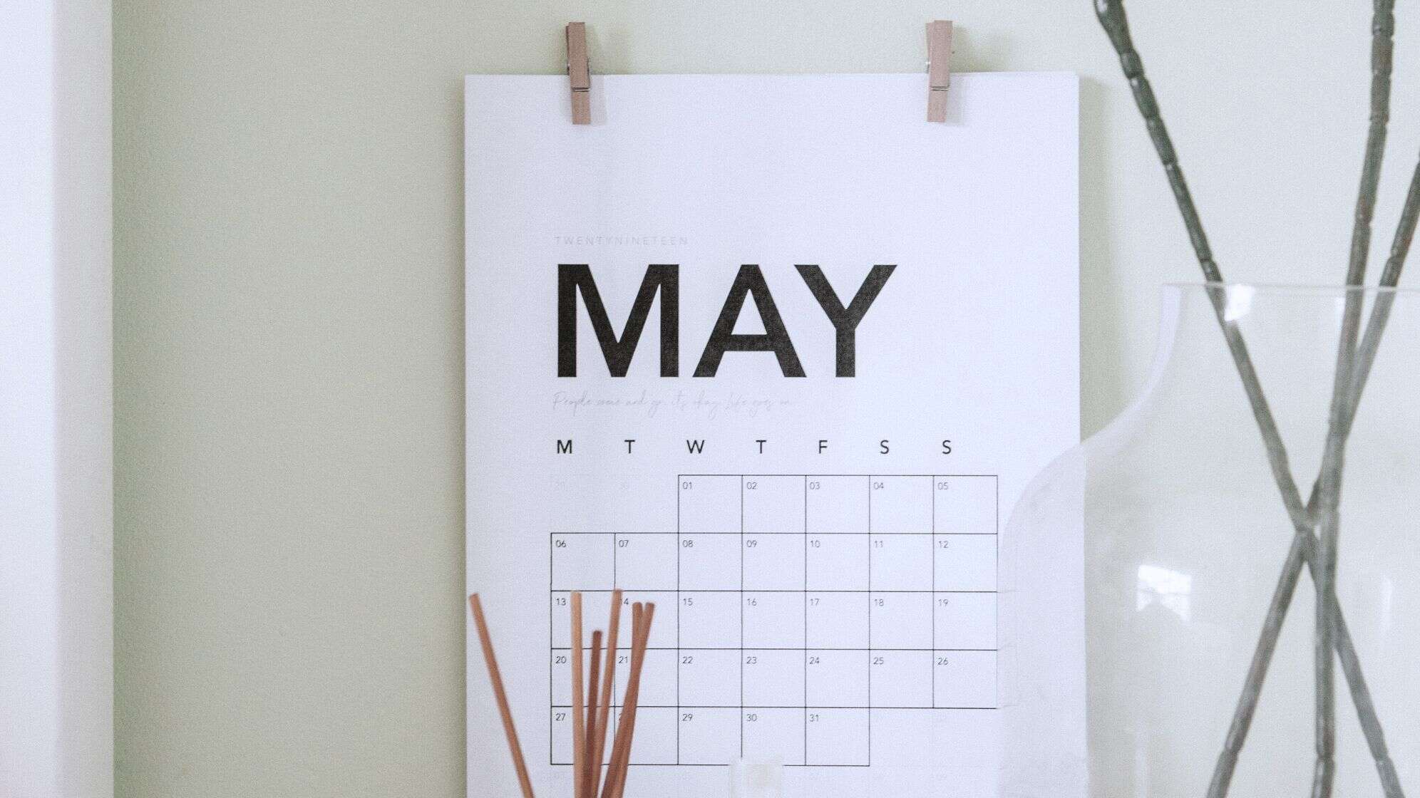 Ein Kalenderblatt des Monats Mai