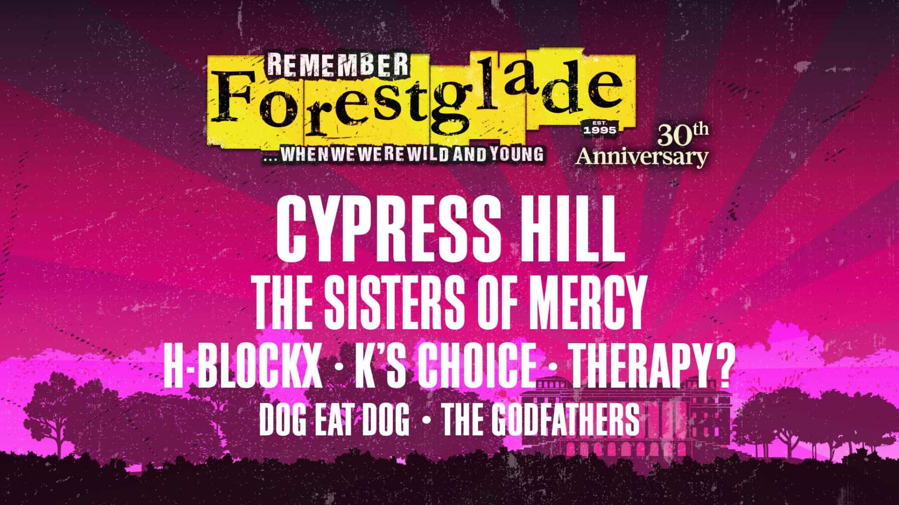 Das Plakat mit allen Bands des Forestglade 2025