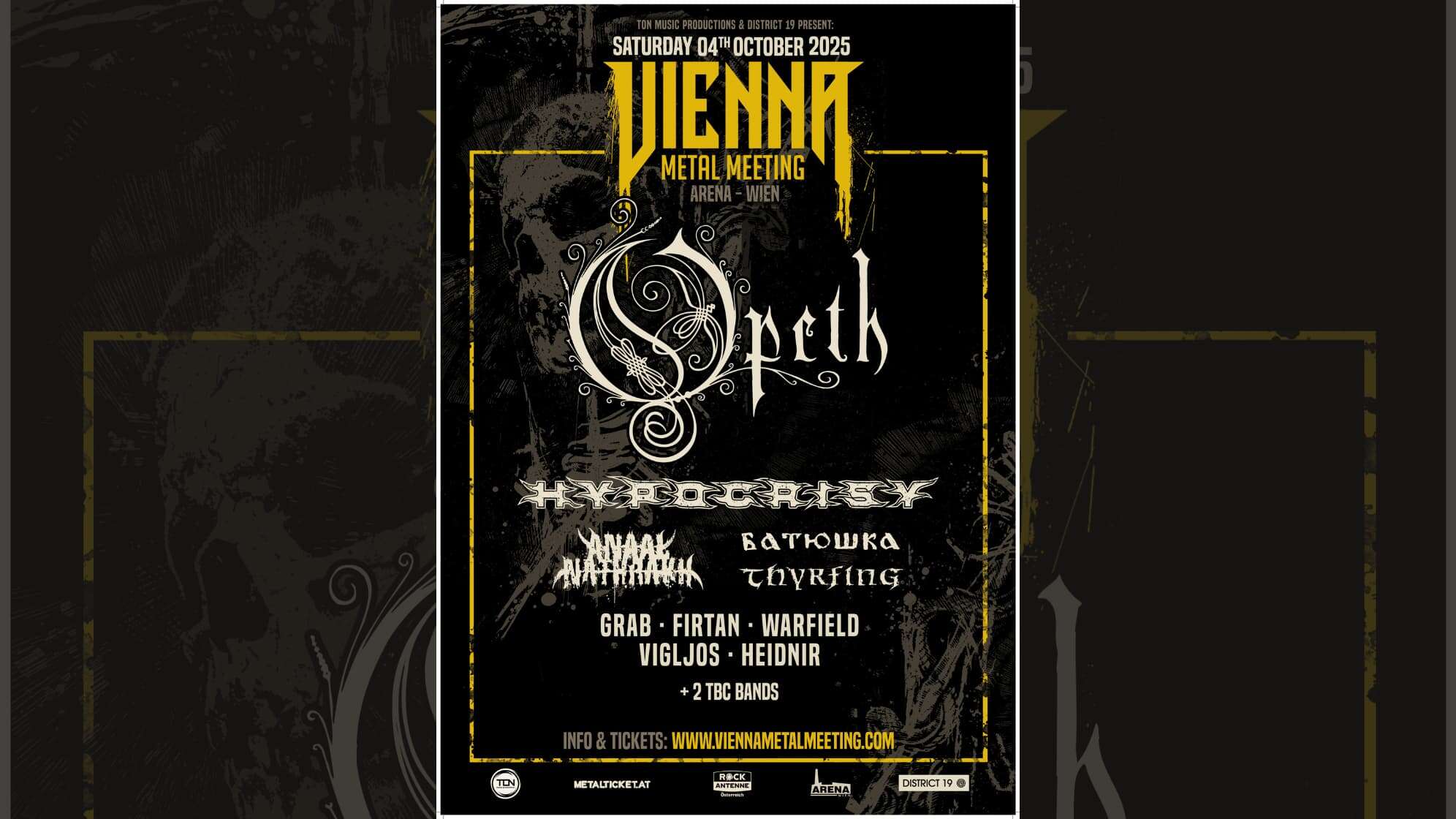 Das Plakat mit allen Bands zum Vienna Metal Meeting 2025