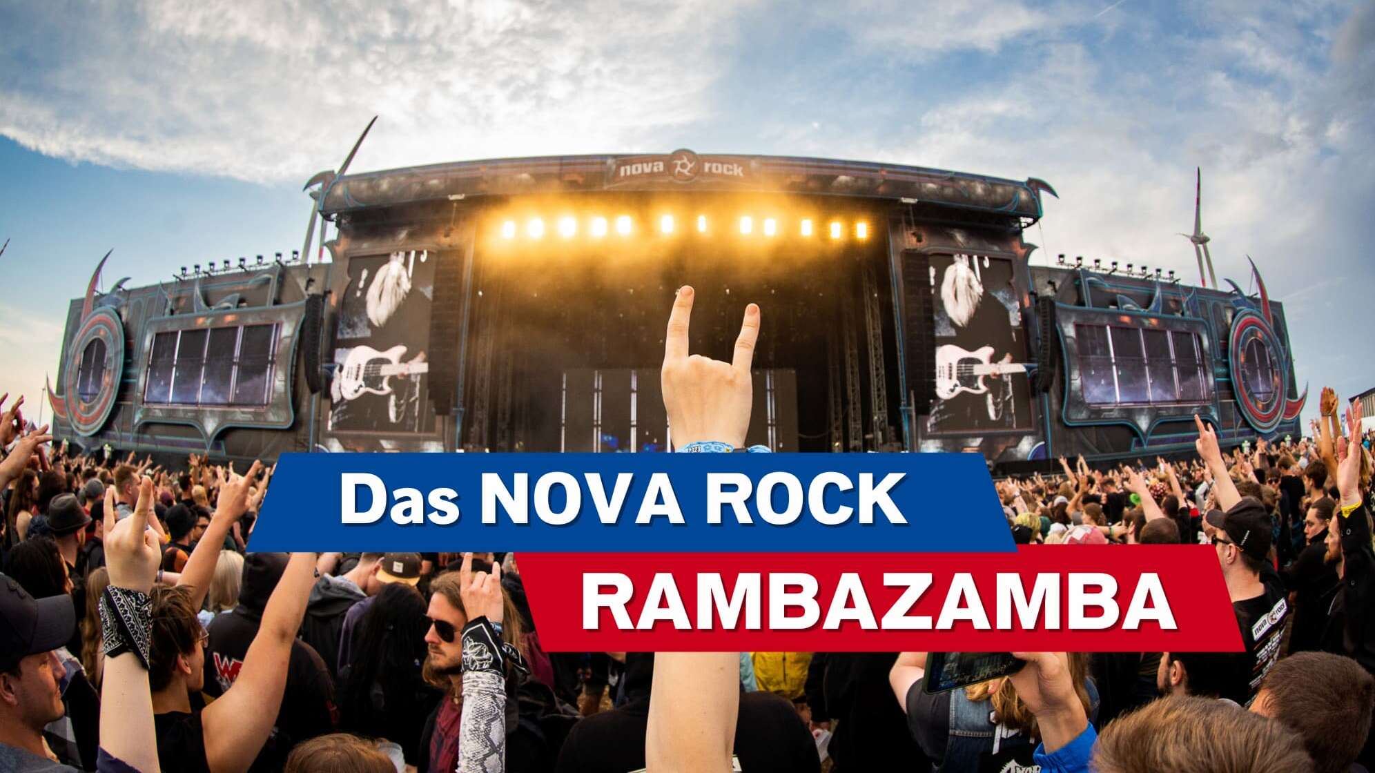 Blick auf die Bühne beim Nova Rock Festival