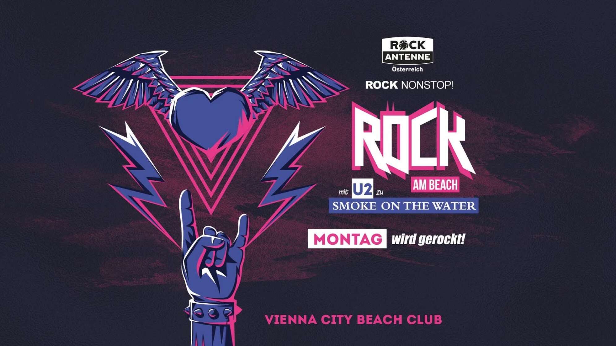 das Plakat zu Rock am Beach 2025 mit allen Logos
