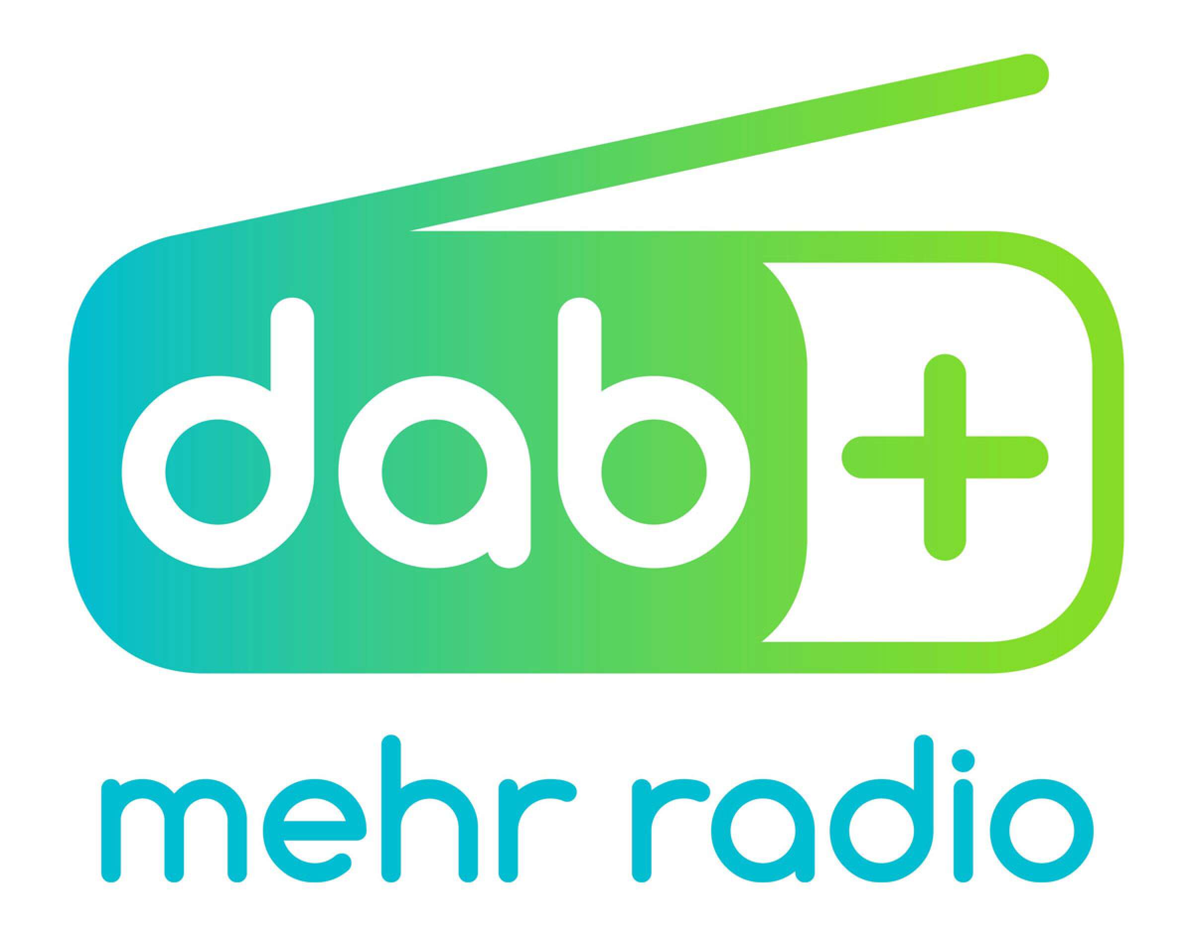 Logo mit der Aufschrift DAB+ - Mehr Radio