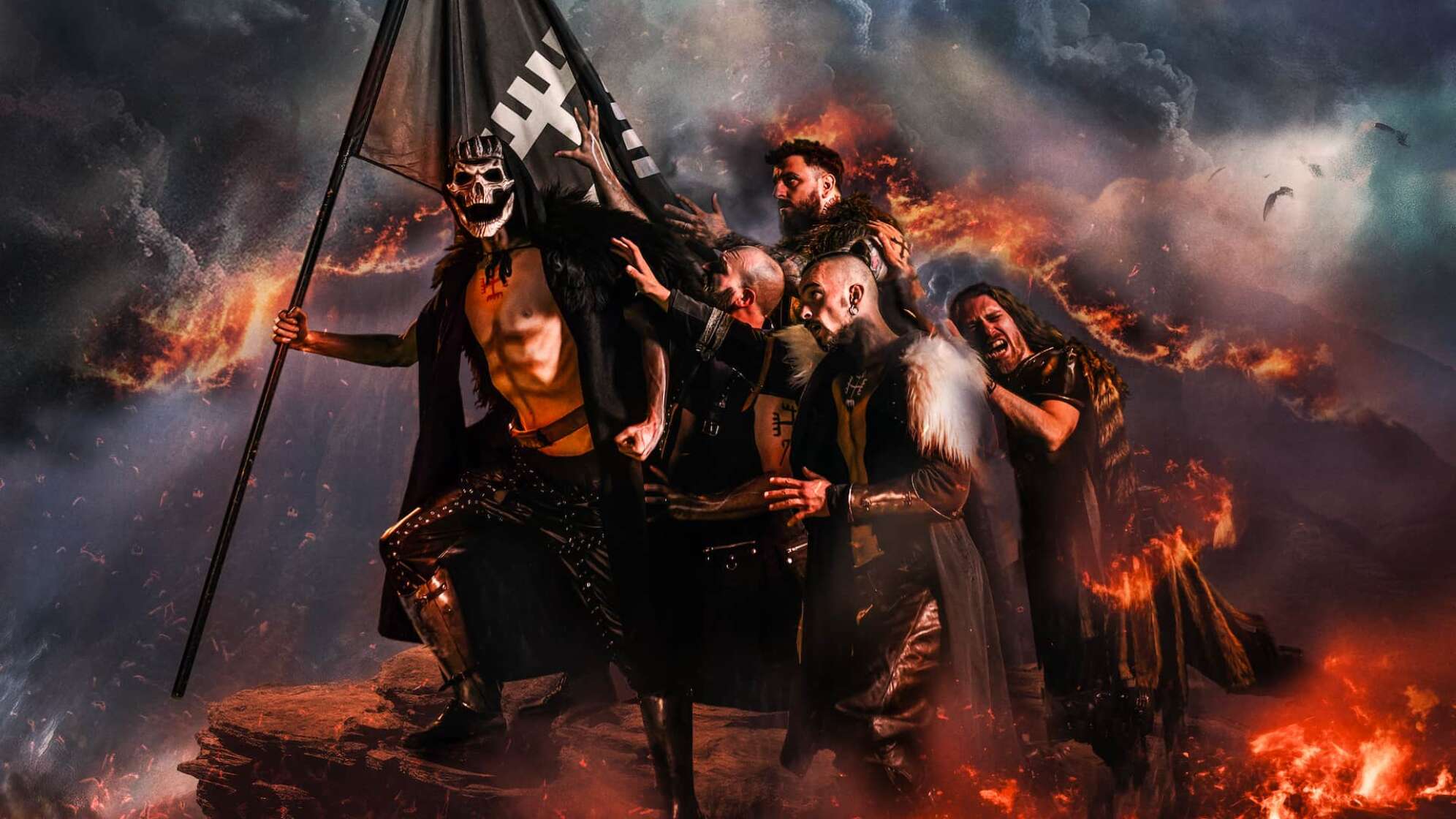 die Band Manntra auf einem Boot