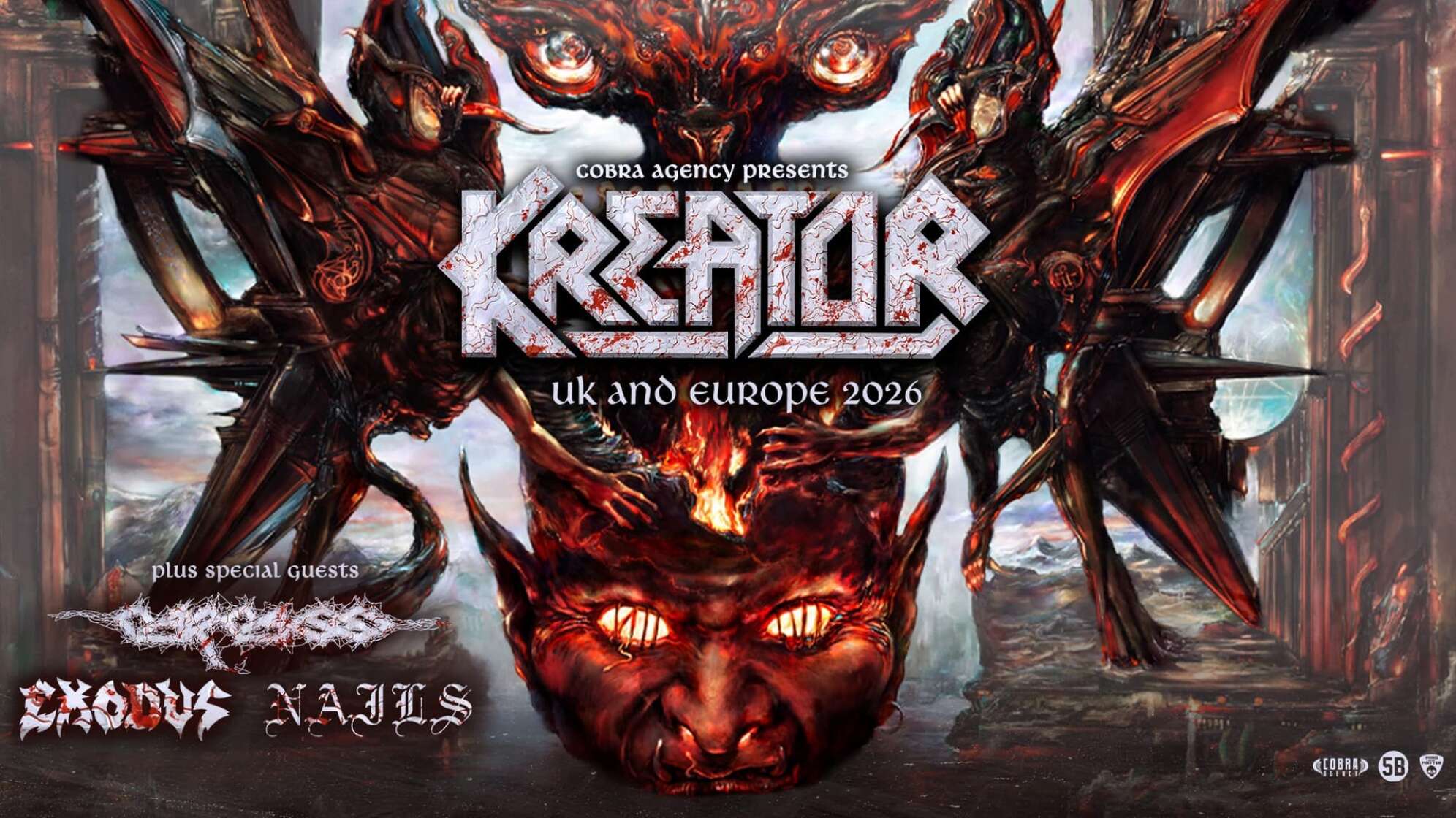 das Tourplakat der Kreator-Tour 2026