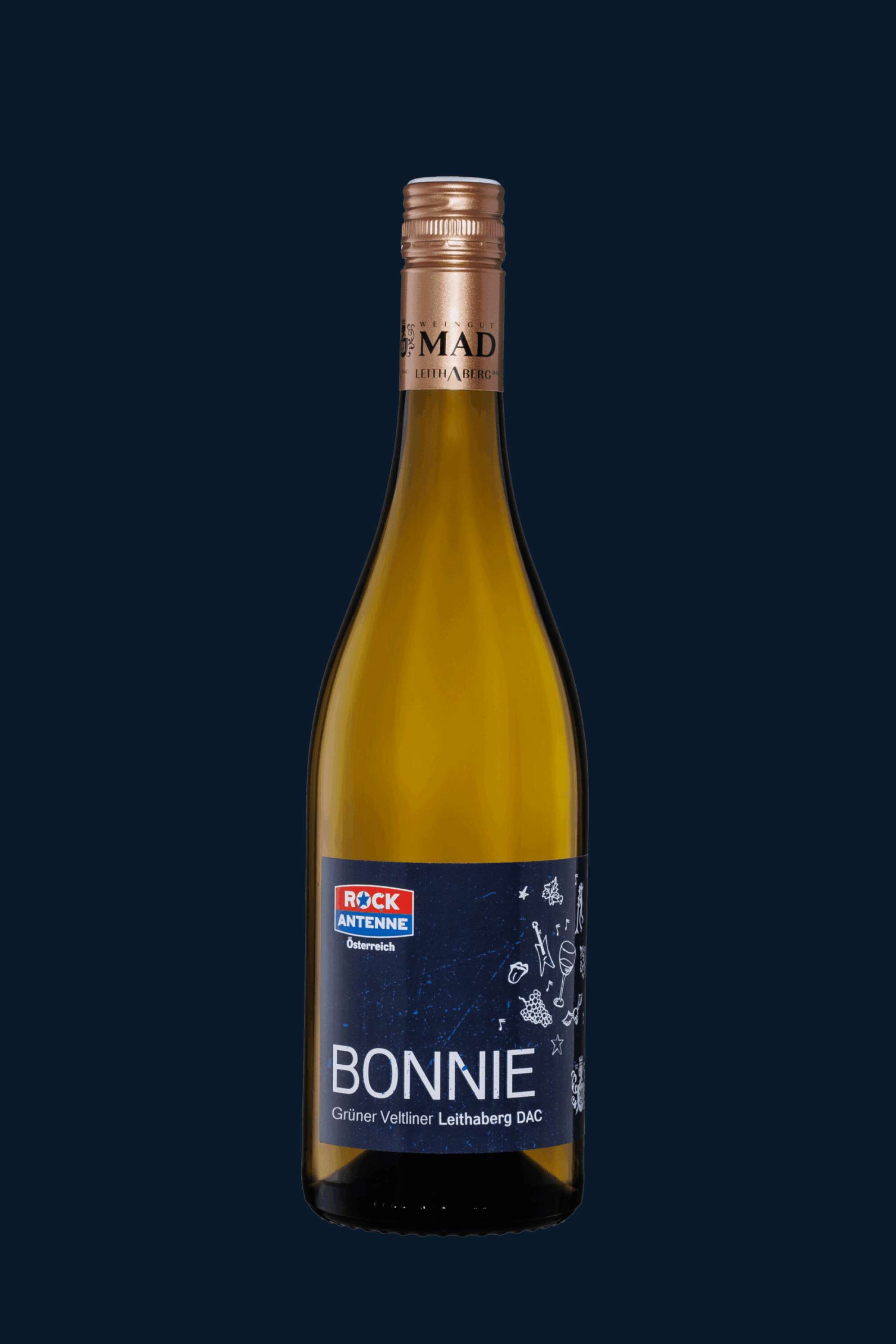eine Flasche des Bonnie-Weins