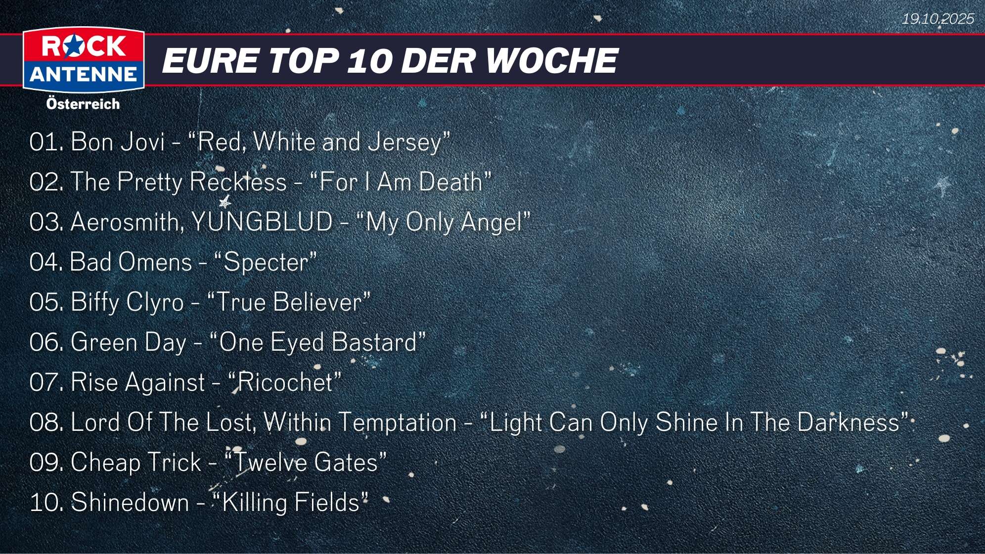 Top 10 vom 19.10.2025