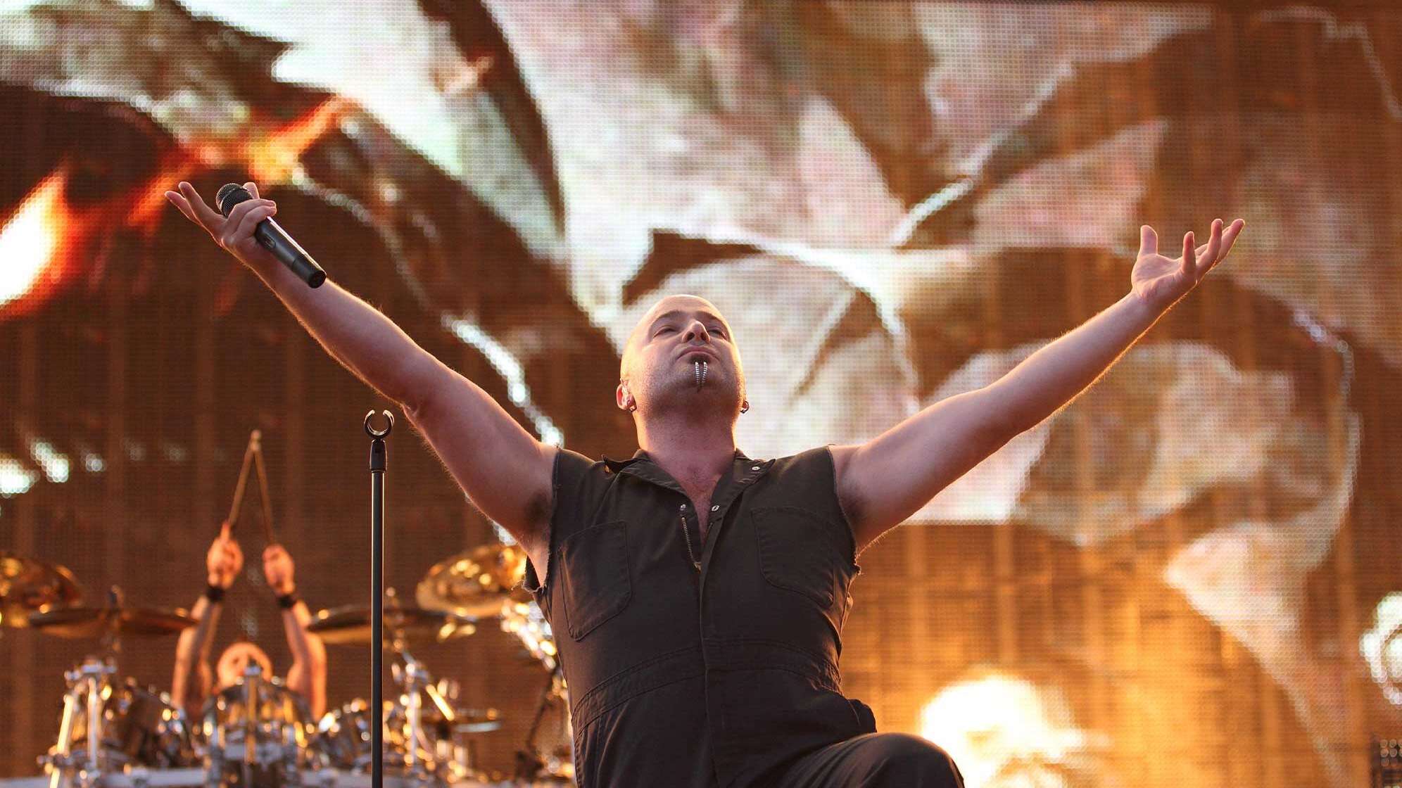 Foto von David Draiman von der Band Disturbed