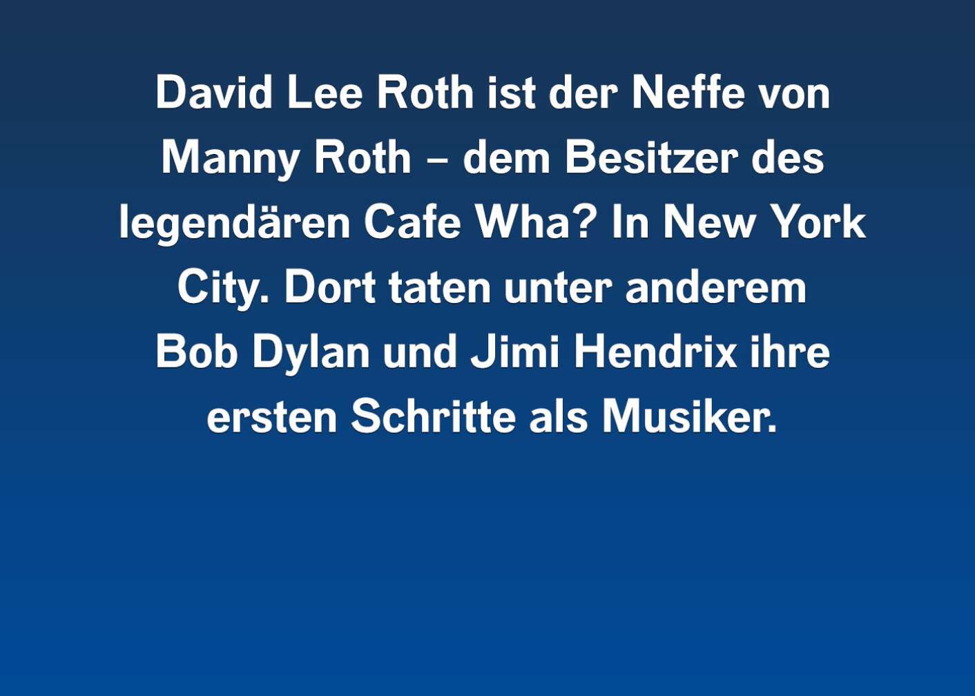 Fakten über David Lee Roth