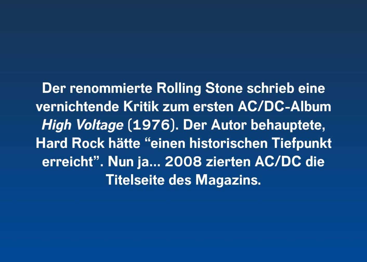 Fakten über AC/DC