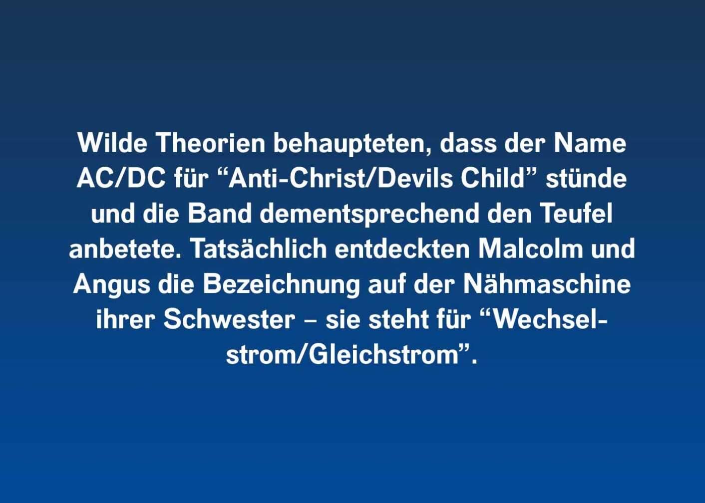 Fakten über AC/DC