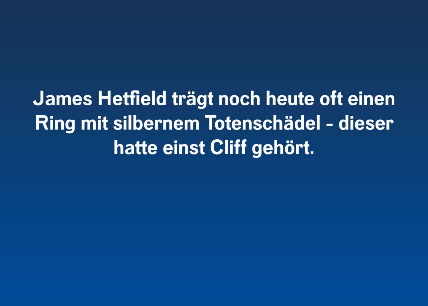 Fakten über Cliff Burton