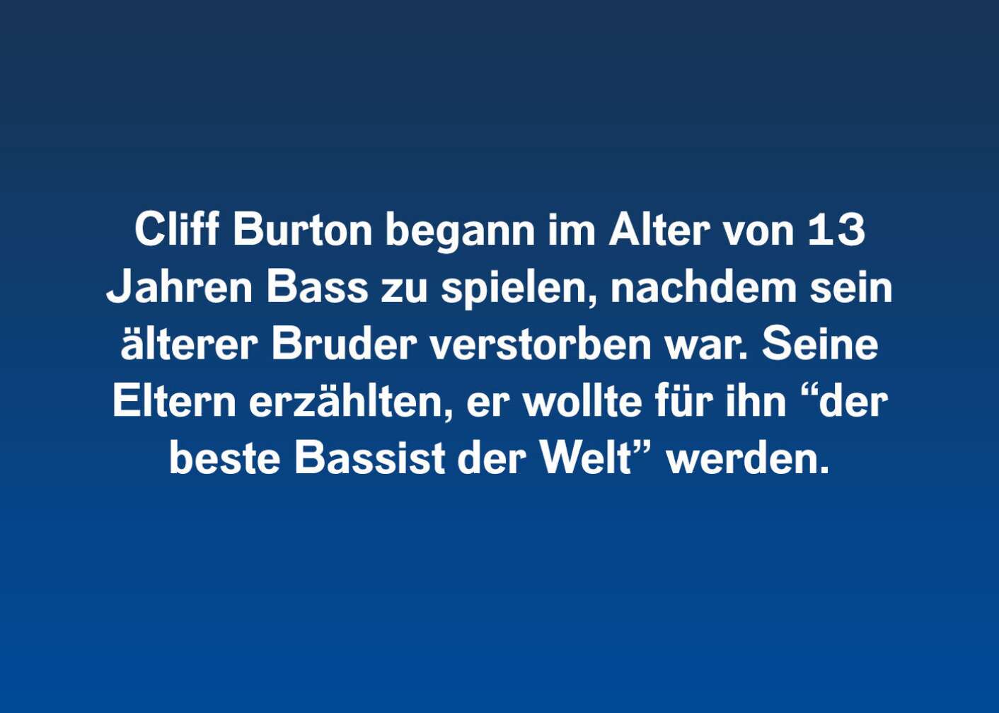 Fakten über Cliff Burton