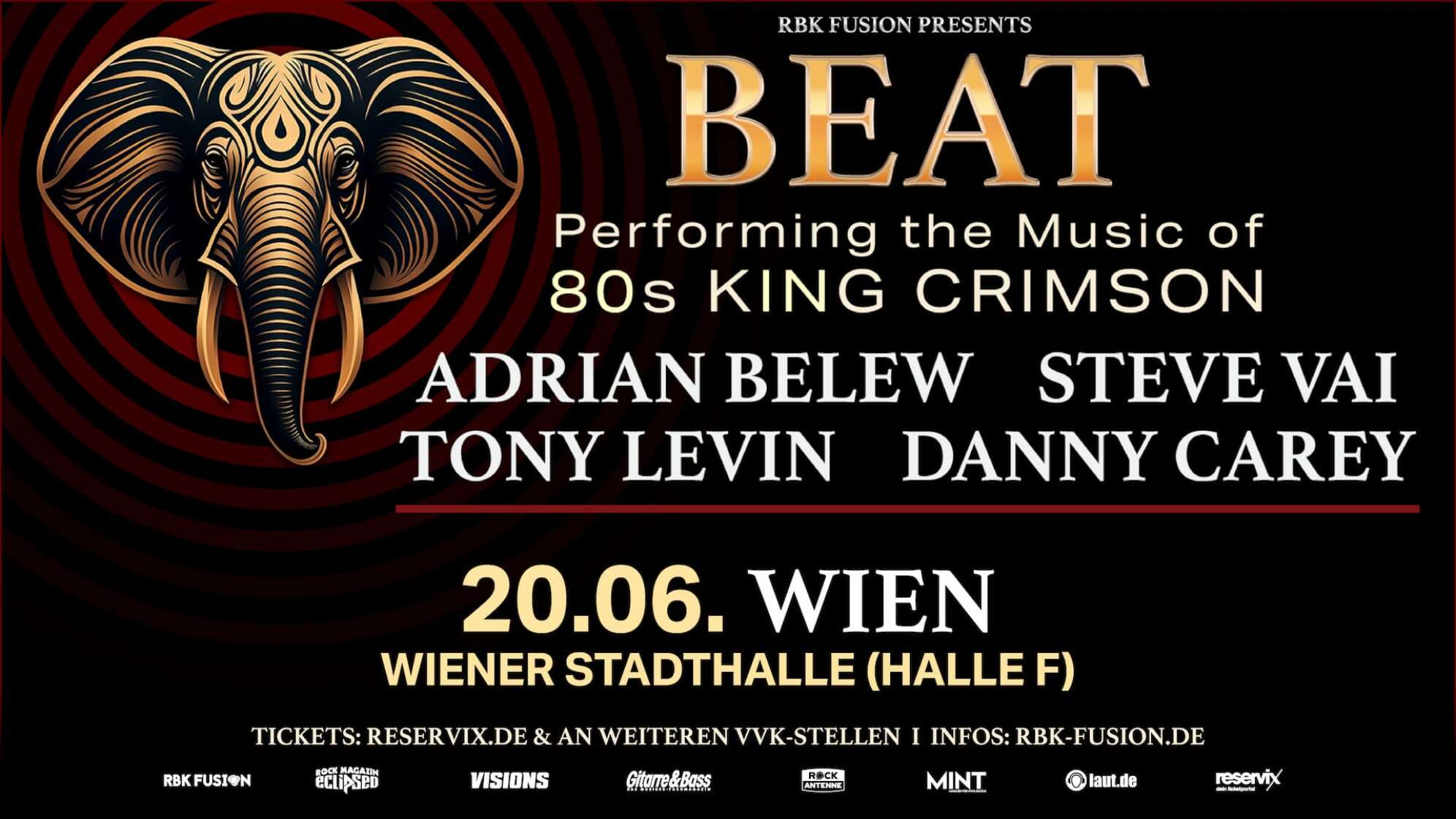 Das Tourplakat zum Auftritt von BEAT in der Wiener Stadthalle