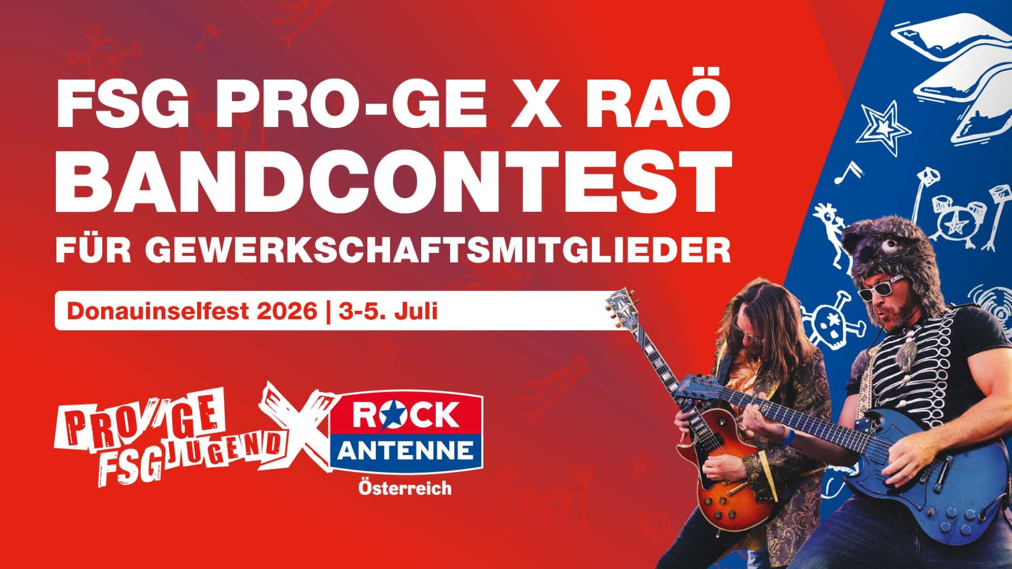 das Plakat zum Bandcontest zum Donauinselfest 2026