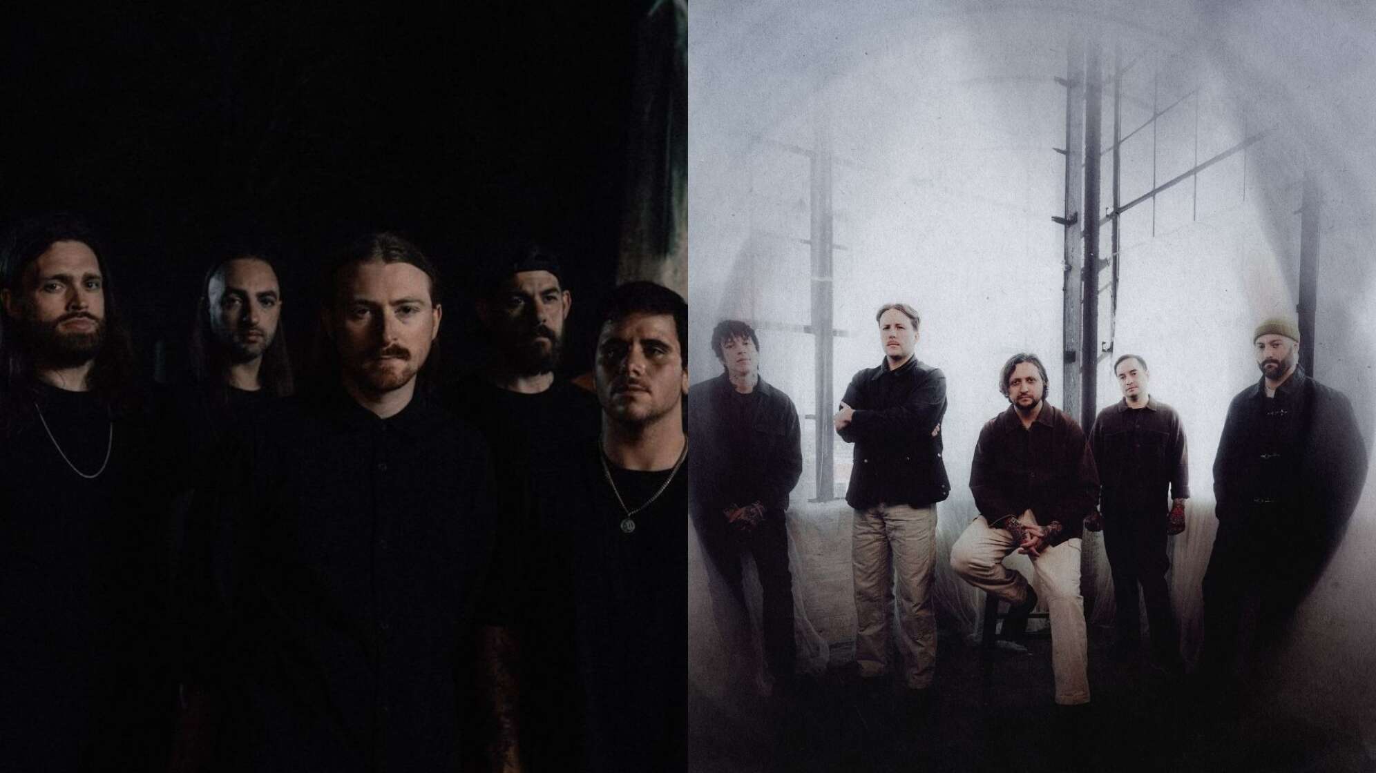die zwei Bands Currents und Erra in einer Fotomontage