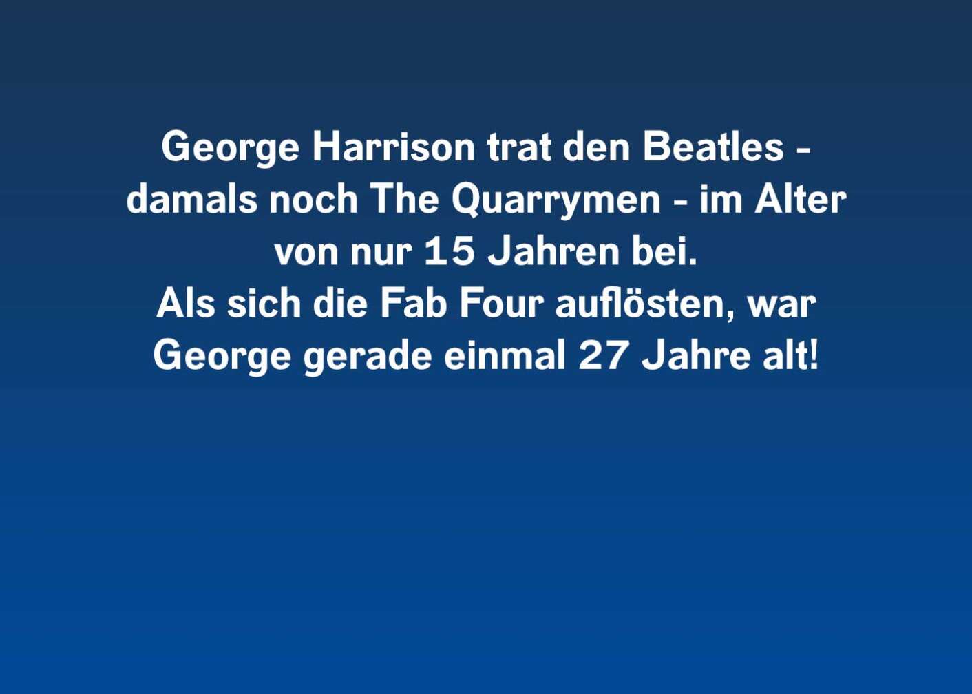 Fakten über George Harrison