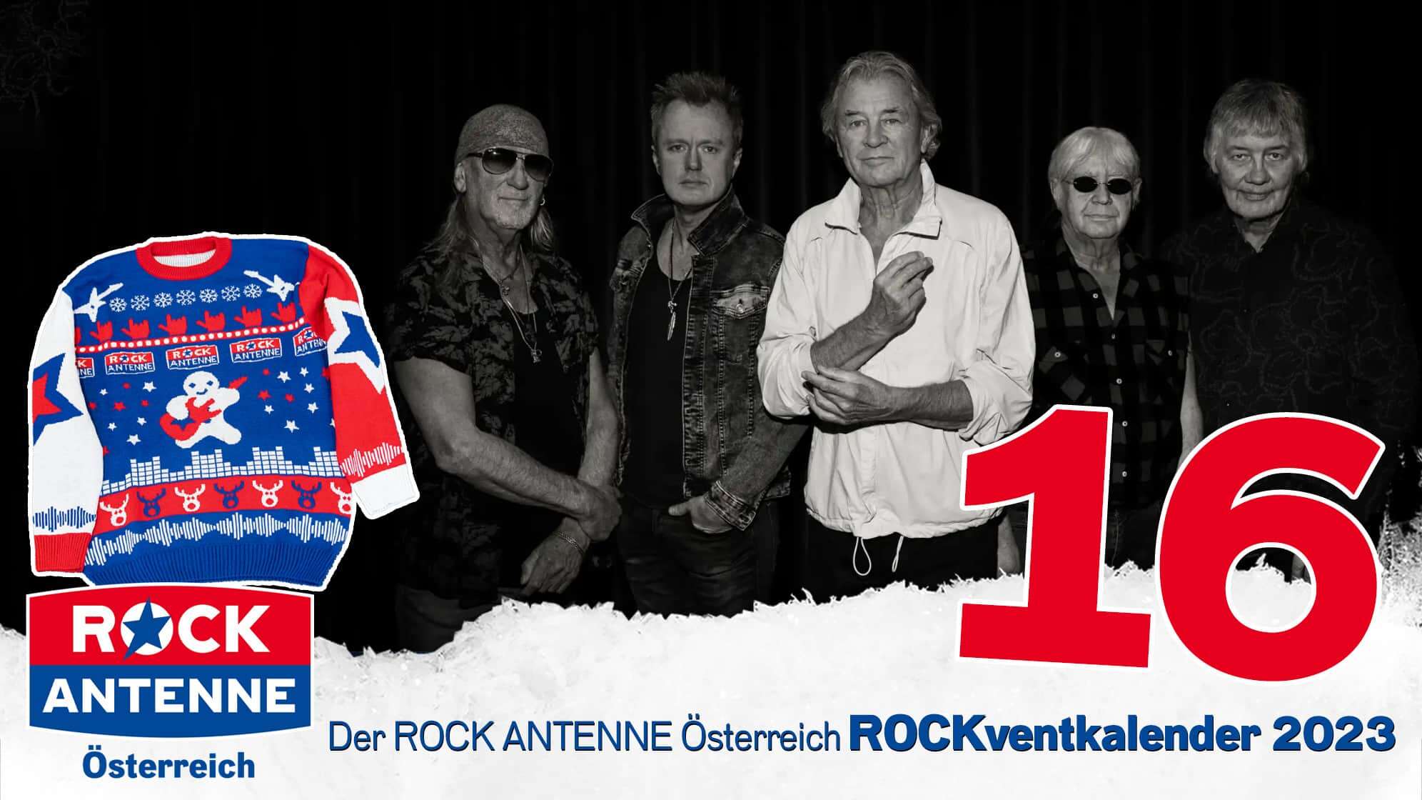 ROCK ANTENNE Österreich ROCKventskalender Türchen 16: Tickets für Deep Purple & Ugly Christmas Sweater