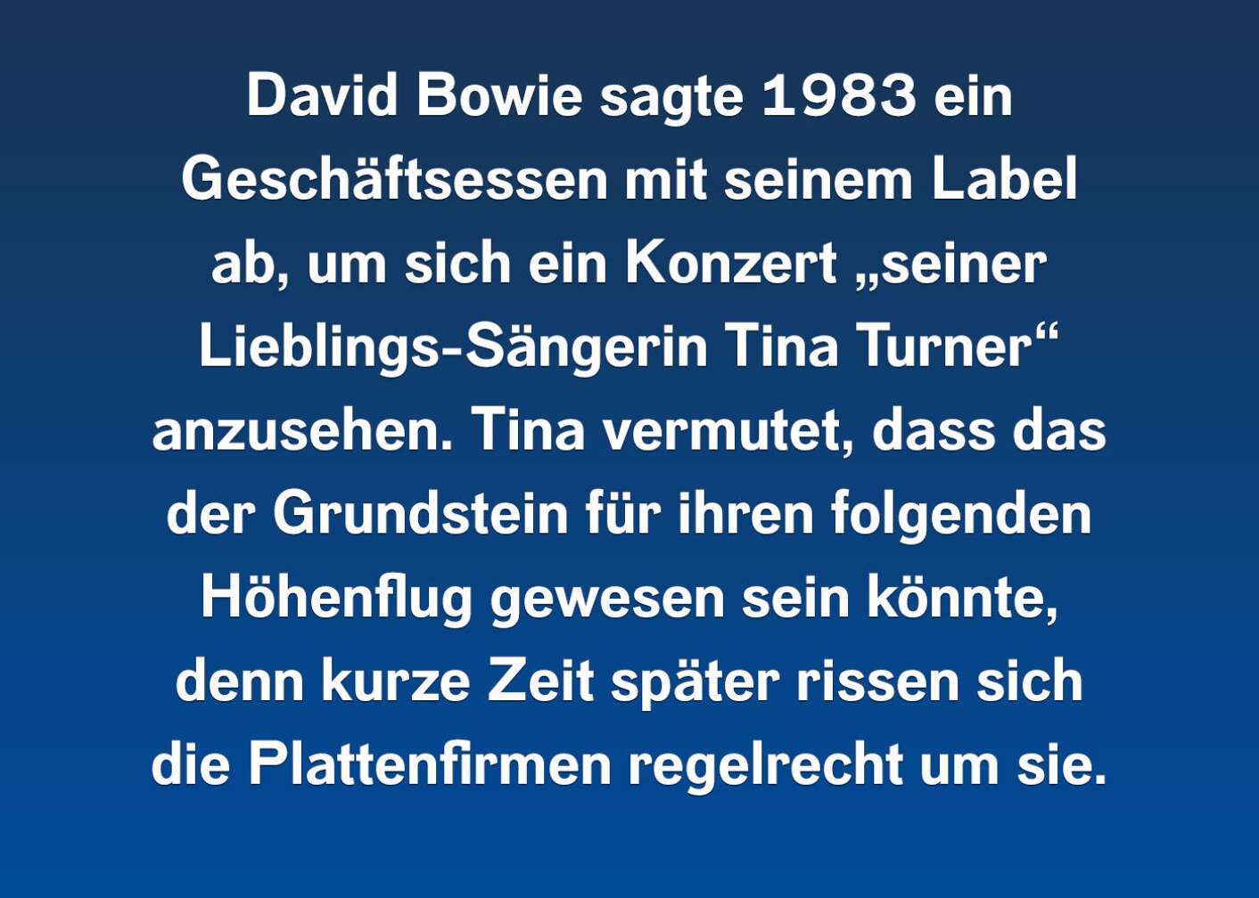 10 Fakten über Tina Turner
