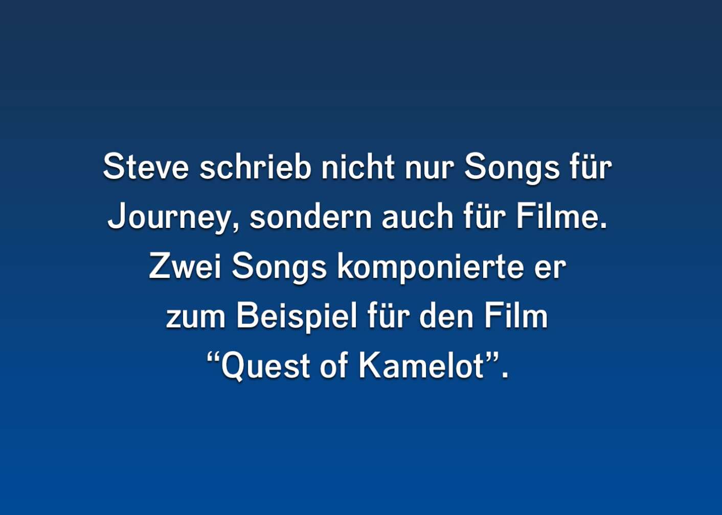 Fakt über Steve Perry als Fließtext